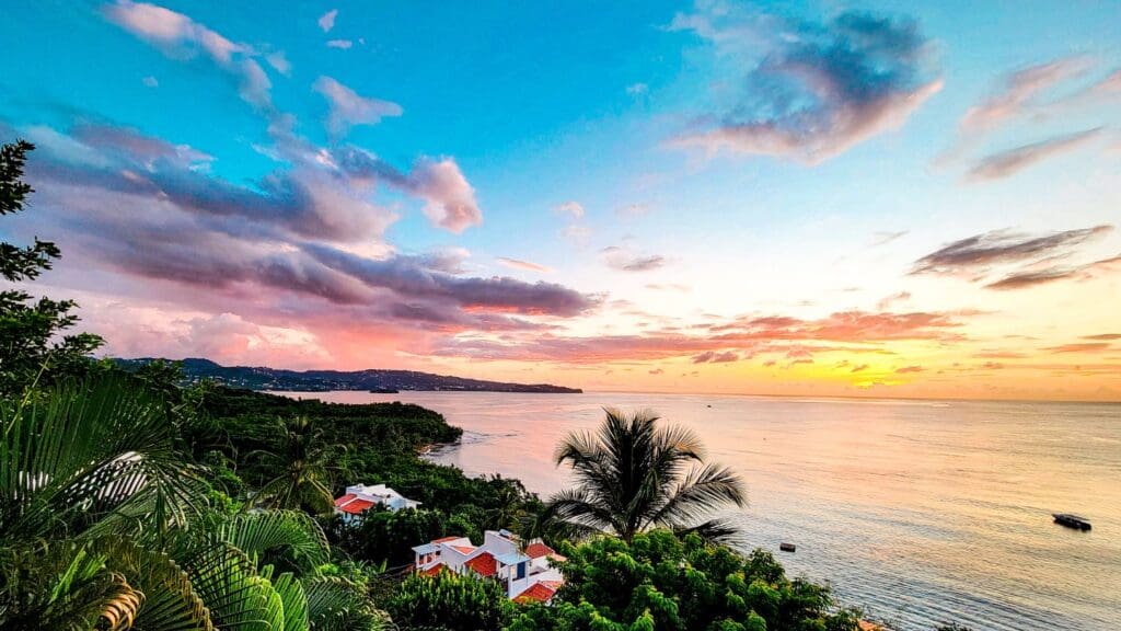 photo of sunset in St Lucia