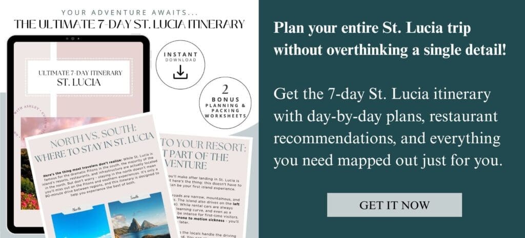 banner of 7 day St. Lucia itinerary