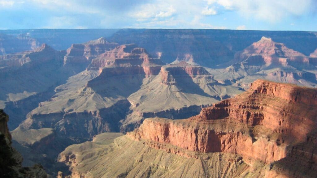 photo of the Grand Canyon from a helicopter