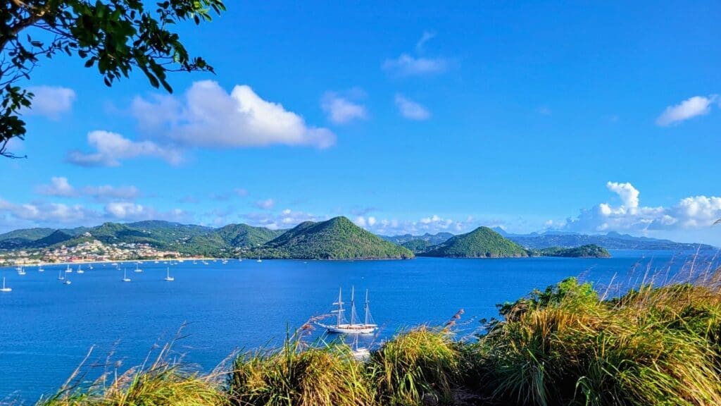 photo of Rodney Bay in St Lucia from Pigeon Island