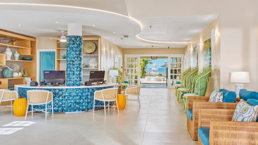 photo of new lobby at Bay Gardens Beach Resort in St. Lucia