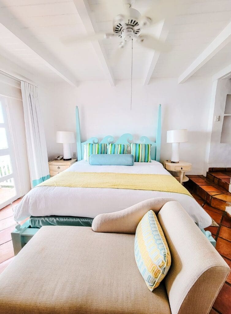 photo of bed in St. Lucia luxury resort
