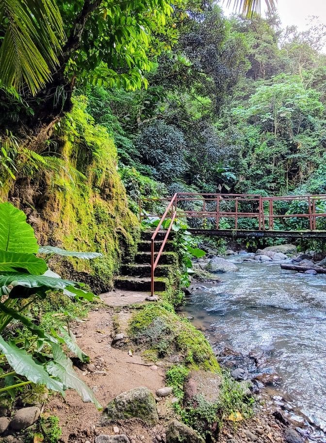 photo of bridge to New Jerusalem Mineral Falls
