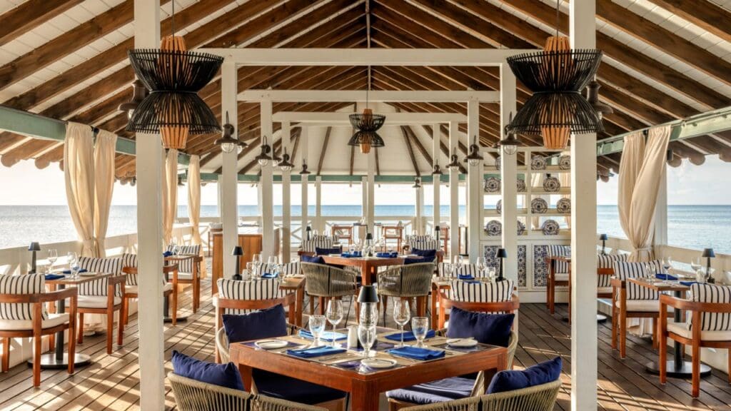 photo of beach dining at Secrets St. Lucia Resort & Spa