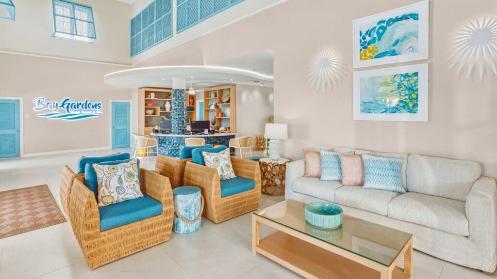 photo of updated lobby at St. Lucia Resort