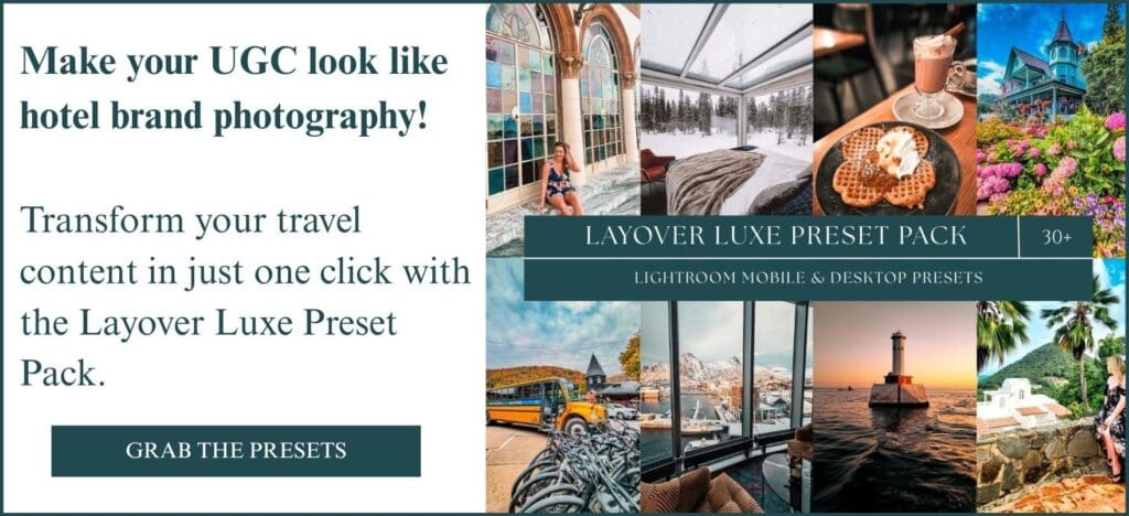 photo of layover luxe lightroom preset pack banner