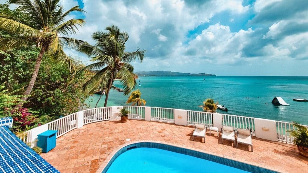 photo of pool at Windjammer Landing in St. Lucia