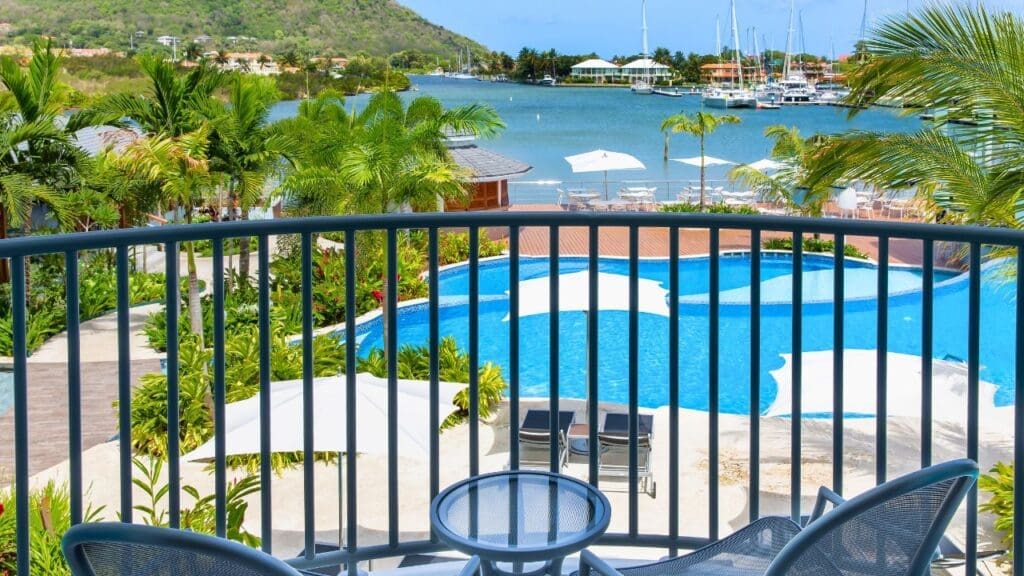 photo of a balcony view at the Harbor Club