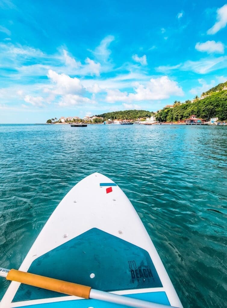 photo of paddleboard in the Caribbean