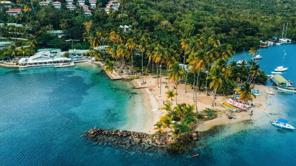 photo of Marigot Bay in St. Lucia