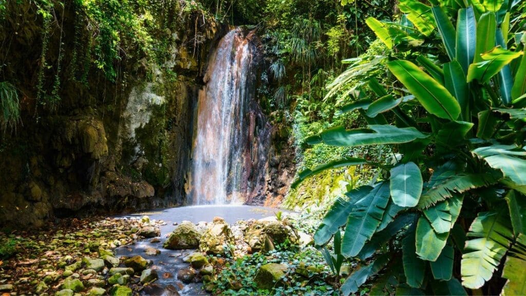 photo of Diamond Falls in St. Lucia