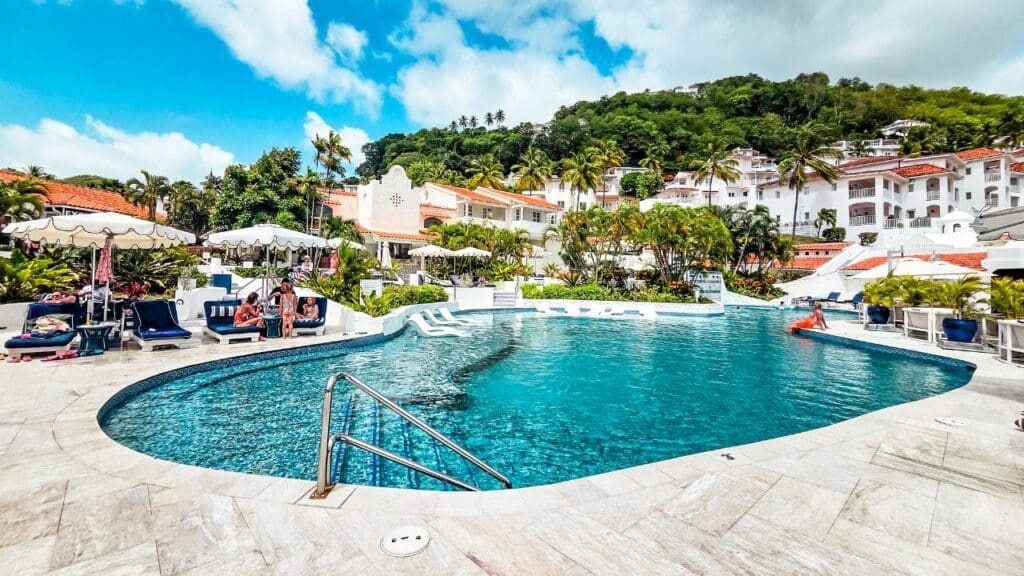 photo of pool at Windjammer Landing Resort in St. Lucia