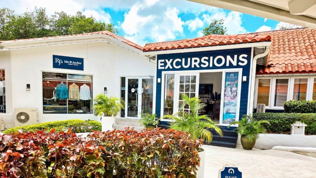 photo of excursions office and gift shop at Windjammer Resort in St. Lucia
