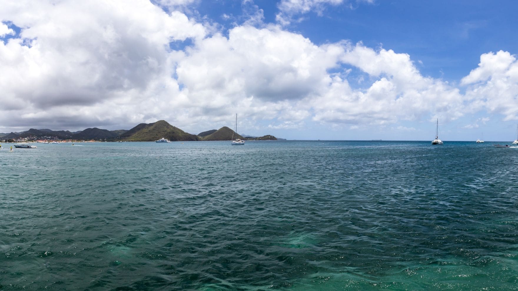 photo of Pigeon Island in St. Lucia from the distance