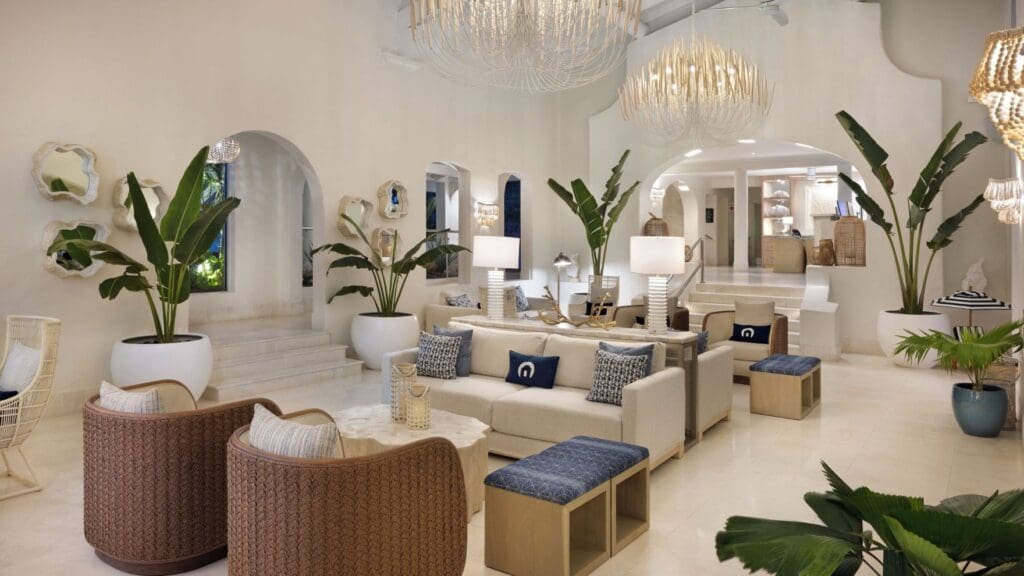 photo of Windjammer Landing lobby in St. Lucia
