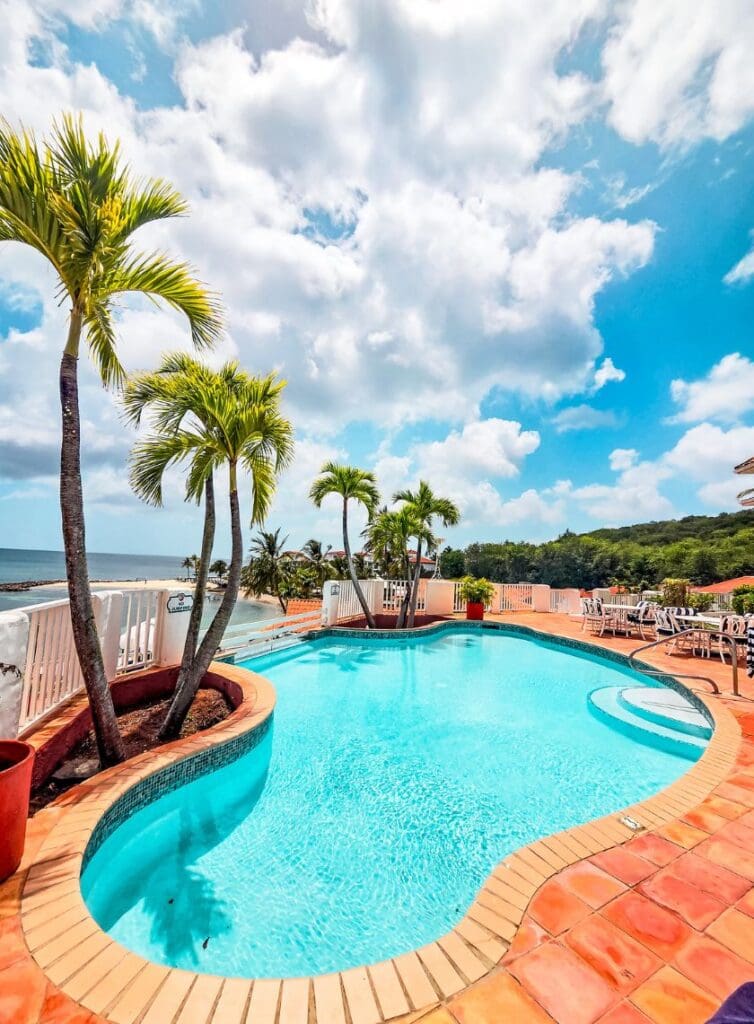photo of pool at Windjammer Landing in St. Lucia