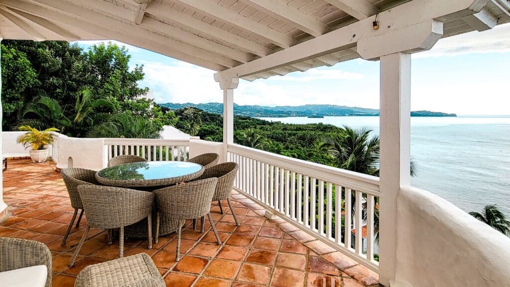 photo of terrace sitting area at Windjammer Landing in St. Lucia