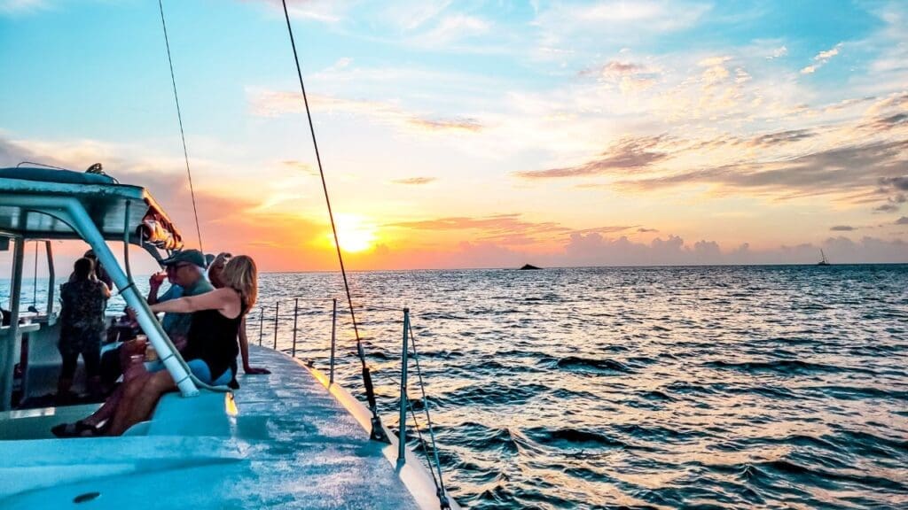 photo of sunset cruise from Rodney Bay Marina in St. Lucia