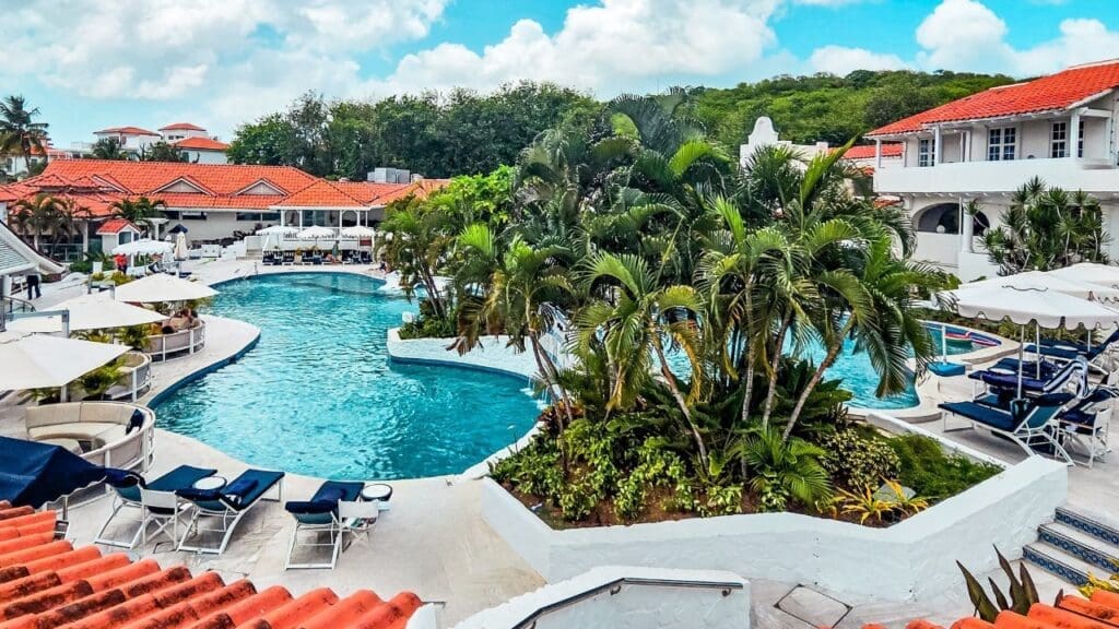 photo of view of pool at Windjammer Landing Resort