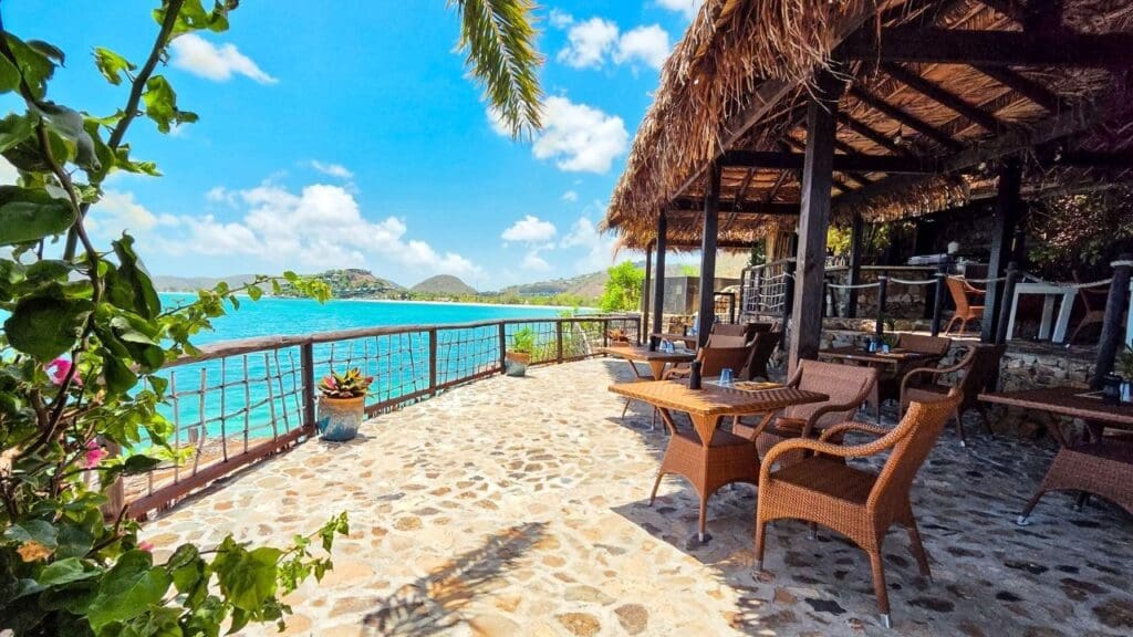 photo of cliffside restaurant at Antigua resort