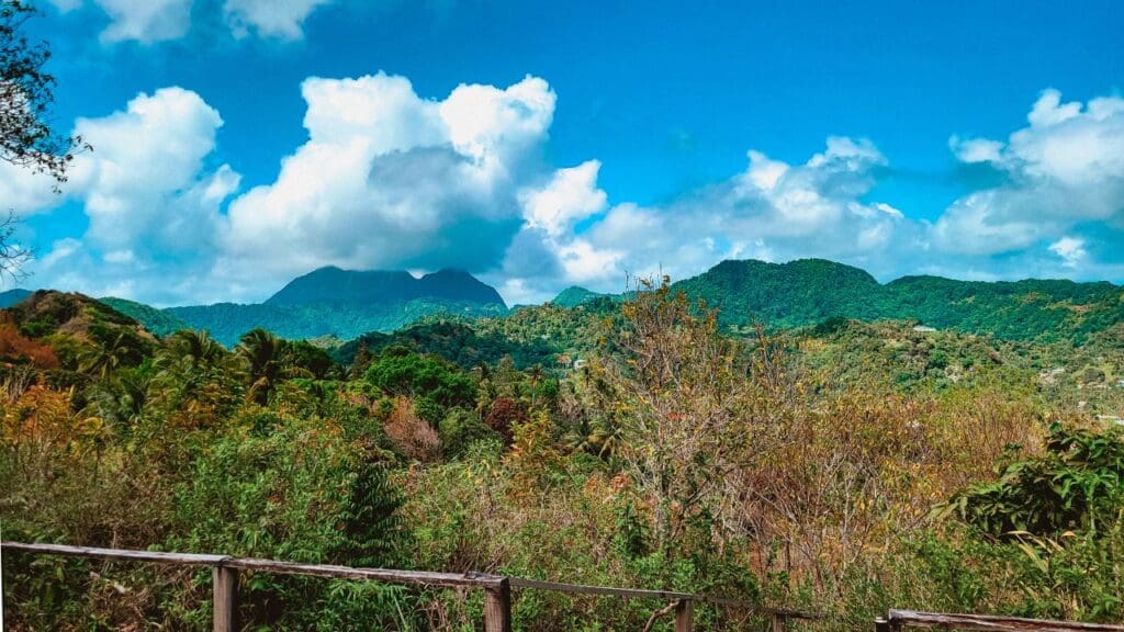 photo of views from Tet Paul Nature Trail in St. Lucia
