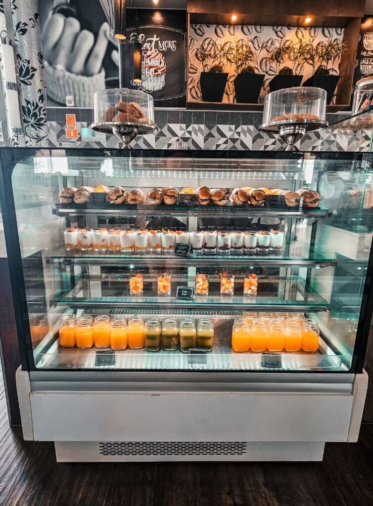 photo of food case at Capuchino