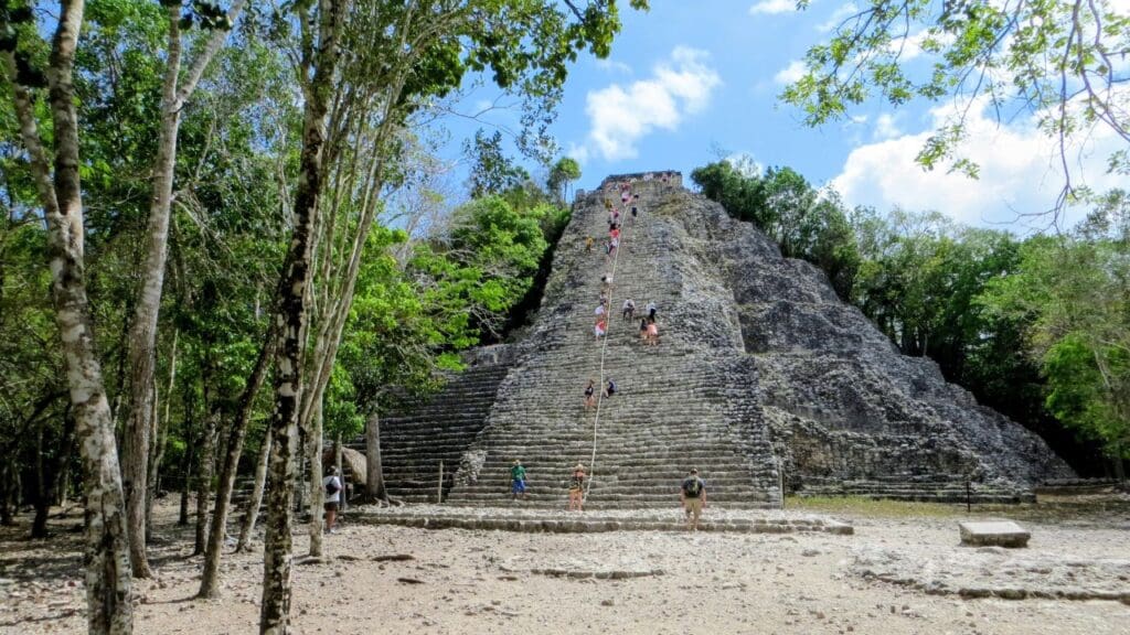photo of Coba pyramid at the Coba Ruins