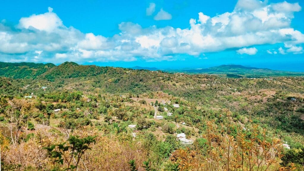 view from Tet Paul Nature Trail in St. Lucia