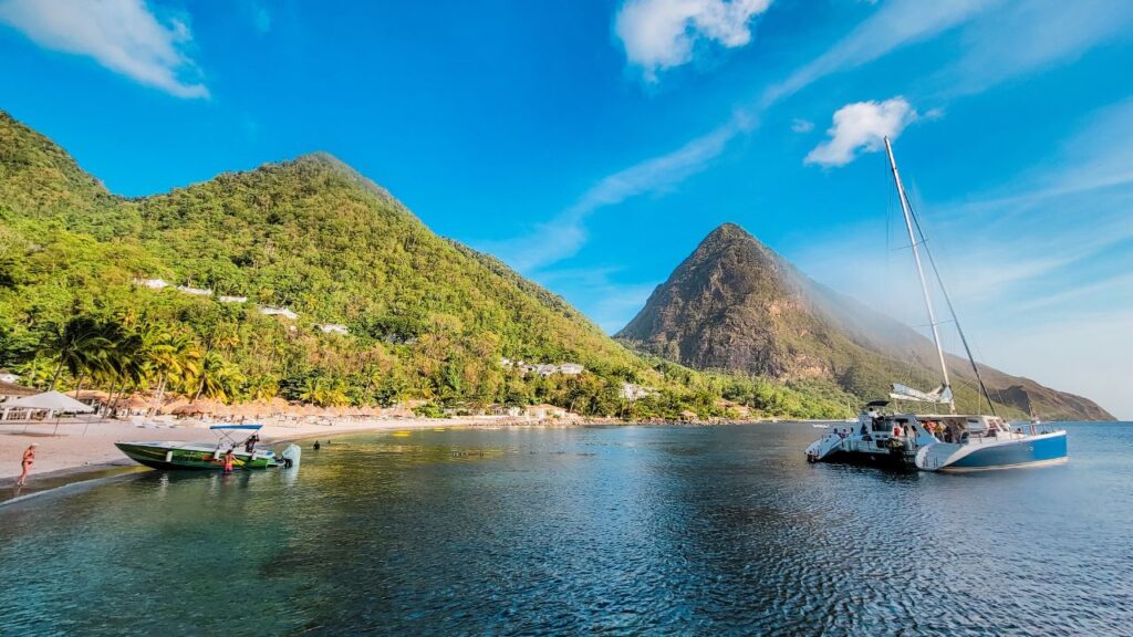 photo of Piton from Sugar Beach in St. Lucia