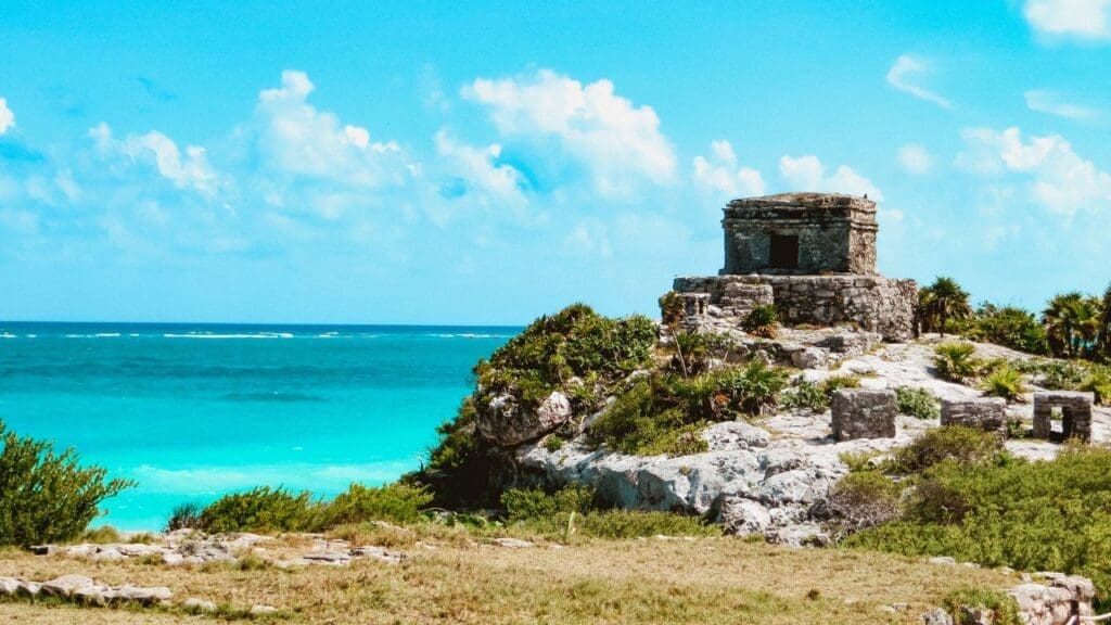 photo of the Temple of the Wind God in Tulum, Mexico