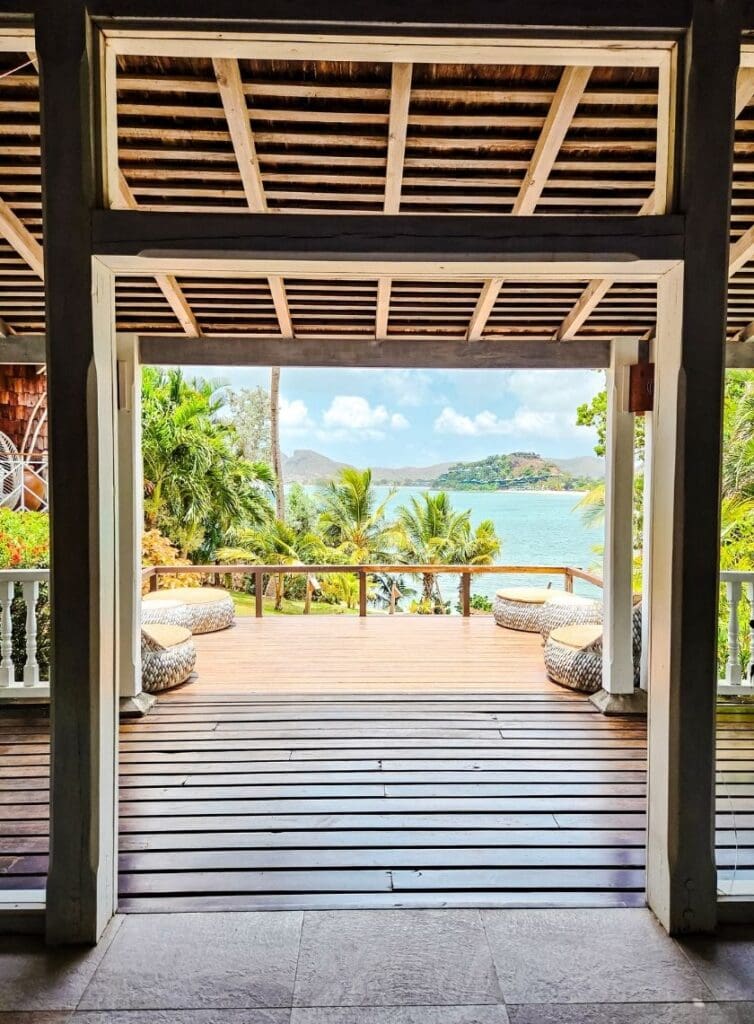 view from lobby at Cocobay resort in Antigua
