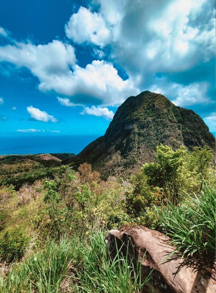 photo of Petit Piton from Tet Paul Nature Trail
