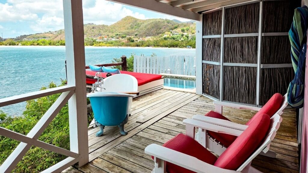 photo of view from Antigua beachfront cottage