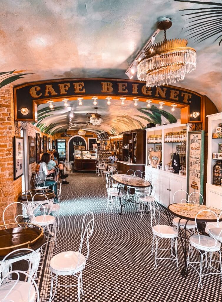 photo of the inside of Cafe Beignet