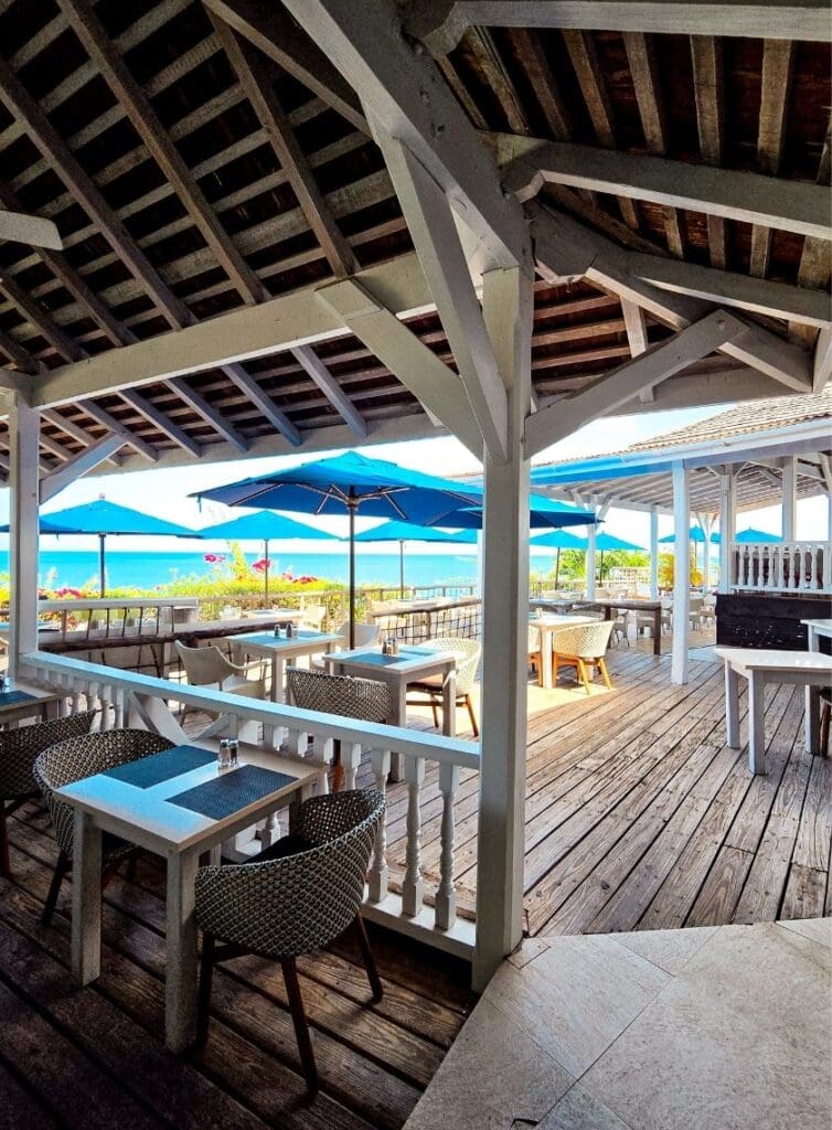 photo of seating area at Rafters Restaurant in Antigua
