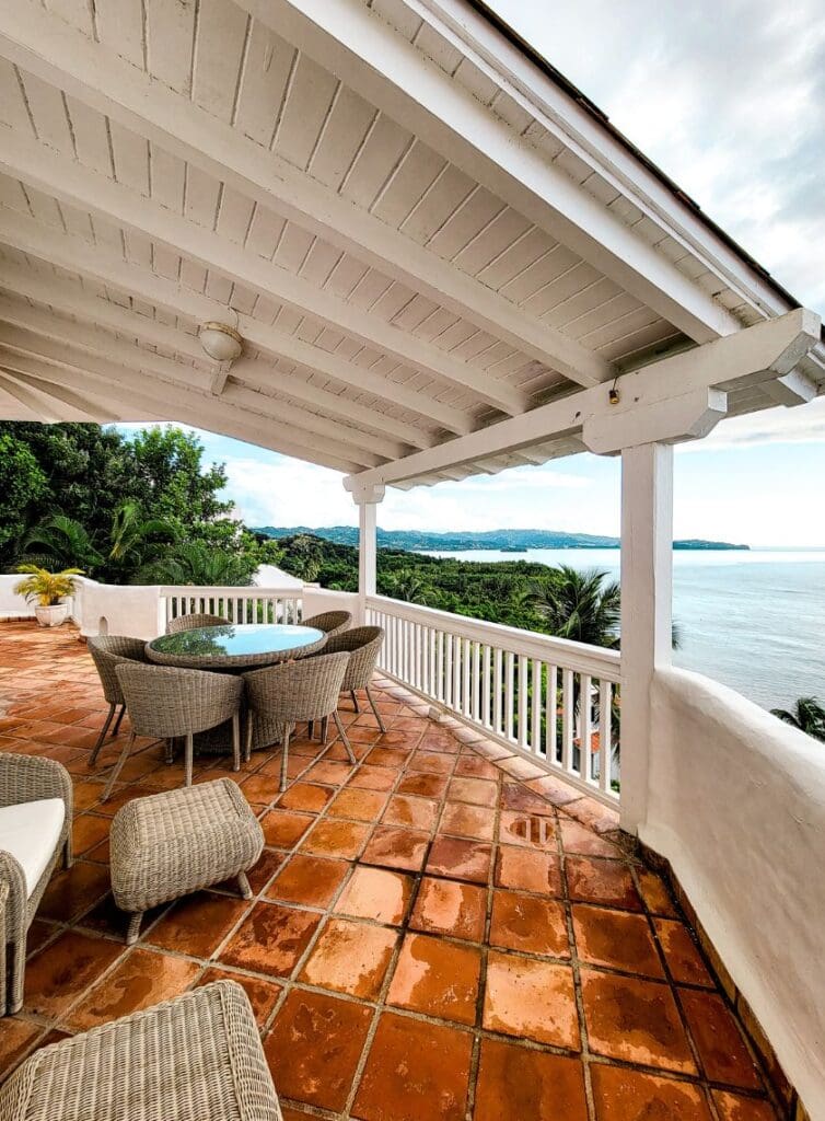 photo from terrace at Windjammer Landing in St. Lucia