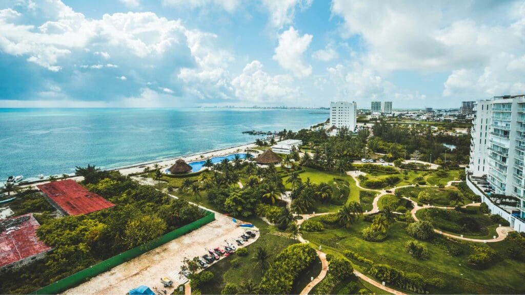 photo of Cancun resort strip