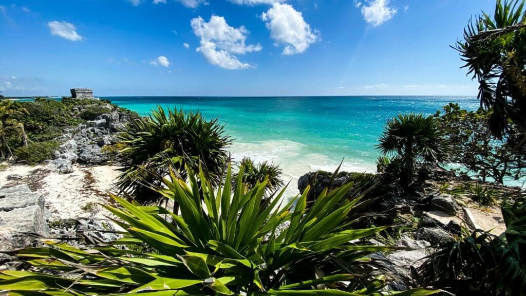 photo of the Tulum Ruins and beach in Mexico