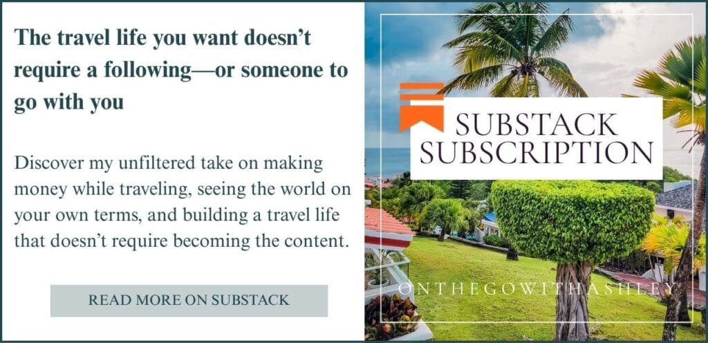 photo of subscription banner for onthegowithashley substack