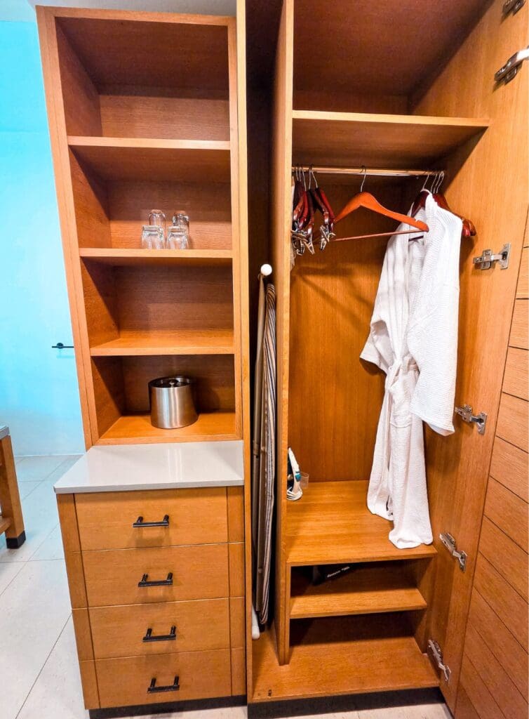 photo of robe and closet at Antigua resort