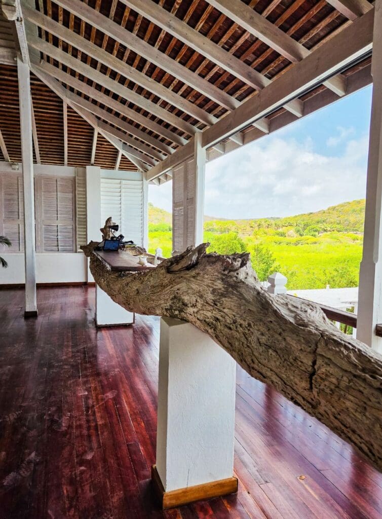 photo of lobby desk at The Escape in Antigua