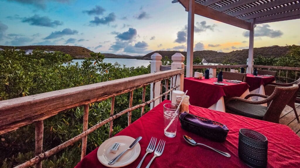 photo of sun setting at Drift Restaurant & Bar in Antigua