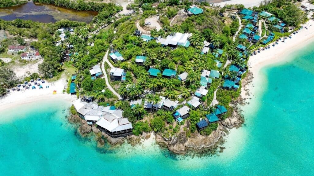 aerial photo of COCOS Hotel Antigua