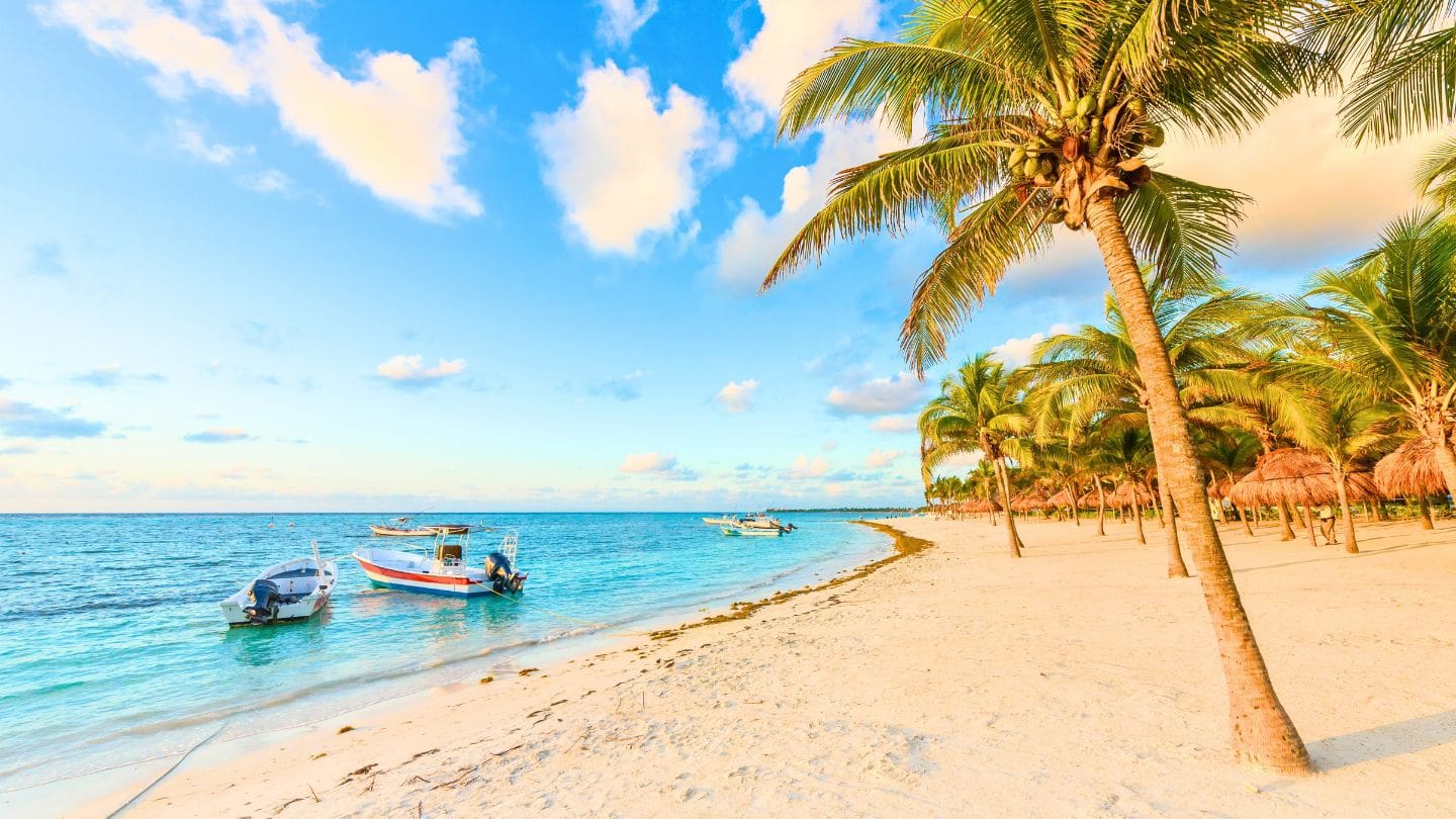 photo of Akumal Beach in Mexico at sunrise